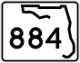 State Road 884 marker