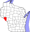 State map highlighting Buffalo County