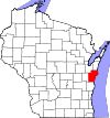 State map highlighting Manitowoc County