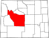State map highlighting Fremont County
