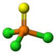 Ball-and-stick model of thiophosphoryl chloride