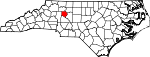 State map highlighting Davie County
