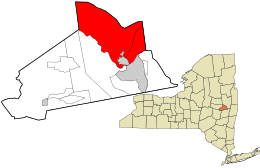 Location in Schenectady County and the state of New York.
