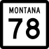 Montana Highway 78 marker