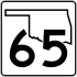 State Highway 65 marker