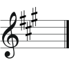 A Major key signature