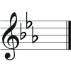 E-flat Major key signature