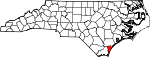 State map highlighting New Hanover County