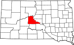 State map highlighting Stanley County