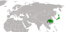 Cercidiphyllaceae distribution.svg