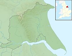 Relief map of the East Riding of Yorkshire