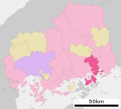 Location of Onomichi in Hiroshima Prefecture