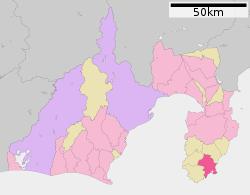 Location of Shimoda in Shizuoka Prefecture