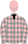 Pink and grey diamonds, pink cap