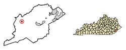 Location in Letcher County, Kentucky