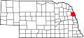 State map highlighting Burt County