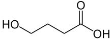 4-Hydroxybutansäure - 4-Hydroxybutanoic acid.svg