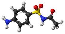 Sulfacetamide molecule ball.png