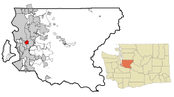Location of Bryn Mawr-Skyway, Washington
