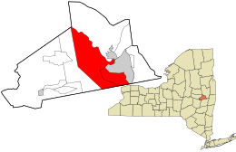 Location in Schenectady County and the state of New York.