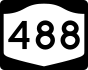 New York State Route 488 marker