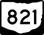 State Route 821 marker