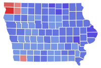 Iowa Senate Election Results by County, 2008.svg