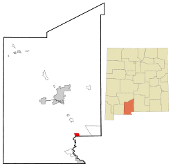 Location of Anthony, New Mexico