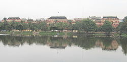 Writers' Building across Lal Dighi in B.B.D. Bagh