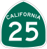 State Route 25 marker