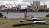 Cargo ship and RML 64 pounder guns Fort Lytton Flickr 5825977624.jpg