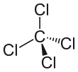 Structural formula of tetrachloride