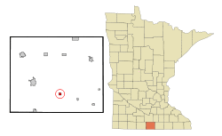 Location of Frost, Minnesota