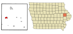 Location of Anamosa, Iowa