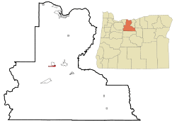 Location of Wamic, Oregon