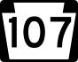 Pennsylvania Route 107 marker