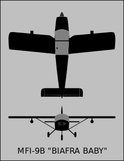 Malmö MFI-9 Biafra Baby two-view silhouette.svg