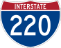 Interstate 220 marker