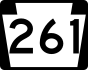 Pennsylvania Route 261 marker