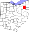 State map highlighting Portage County