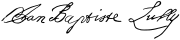 Jean Baptiste Lully signature.svg