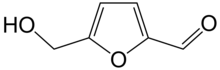 Structural formula of hydroxymethylfurfural