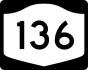 New York State Route 136 marker