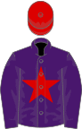 Purple, red star, red cap