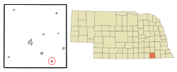 Location within Jefferson County and Nebraska