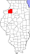 State map highlighting Henry County