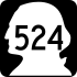 State Route 524 marker