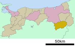 Location of Chizu in Tottori Prefecture