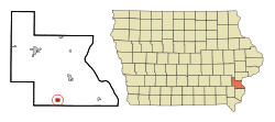 Location of Morning Sun, Iowa
