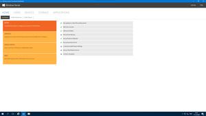 Windows Server 2016 Essentials displaying the Windows Server Essentials Dashboard